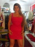 vestido de elastico Pink