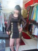 vestido c/ manga trasparente